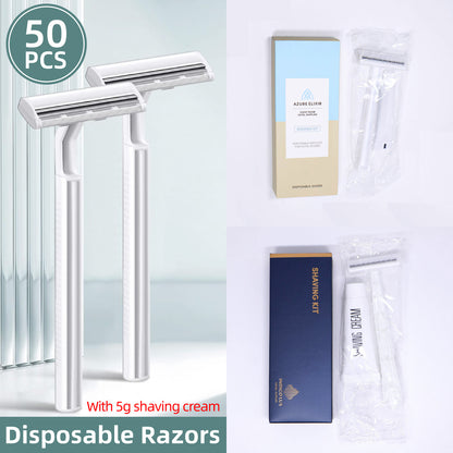 50pcs Hotel Razor and Shaving Cream Set for Guesthouse Bathroom Travel Use AU