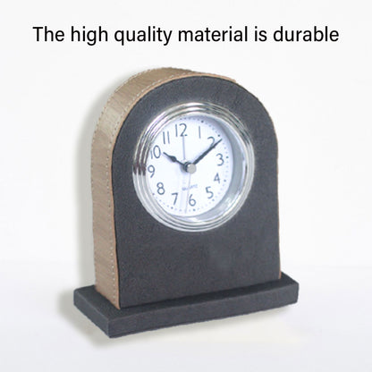 Hotel Alarm Clock Quartz Faux Leather Compact Design