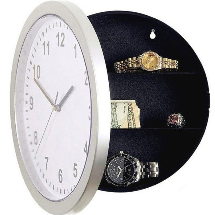 Wall Clock with Hidden Storage Compartment
