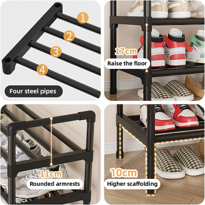 3 Tier Shoe Rack Storage Shelf Multifunctional Household Organizer Space Saver