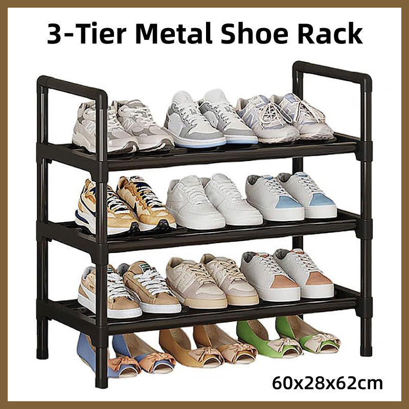 3 Tier Shoe Rack Storage Shelf Multifunctional Household Organizer Space Saver