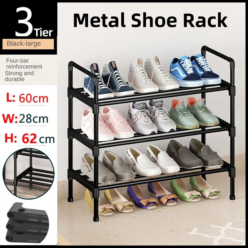 3 Tier Shoe Rack Storage Shelf Multifunctional Household Organizer Space Saver