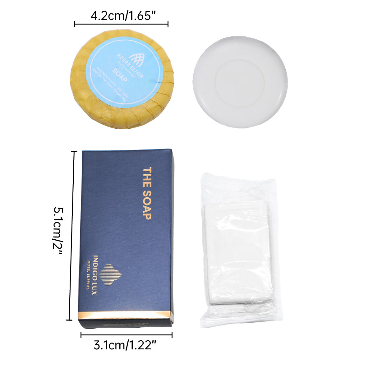 50pcs Guest Soap Bars for Hotel Bathroom Travel Toiletries Kit