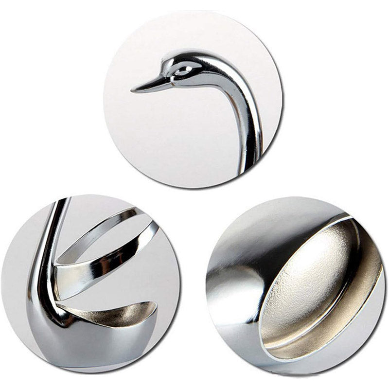 Stainless Steel Swan Cutlery Holder for Fork Spoon Vertical Plate Stand 2 Pack