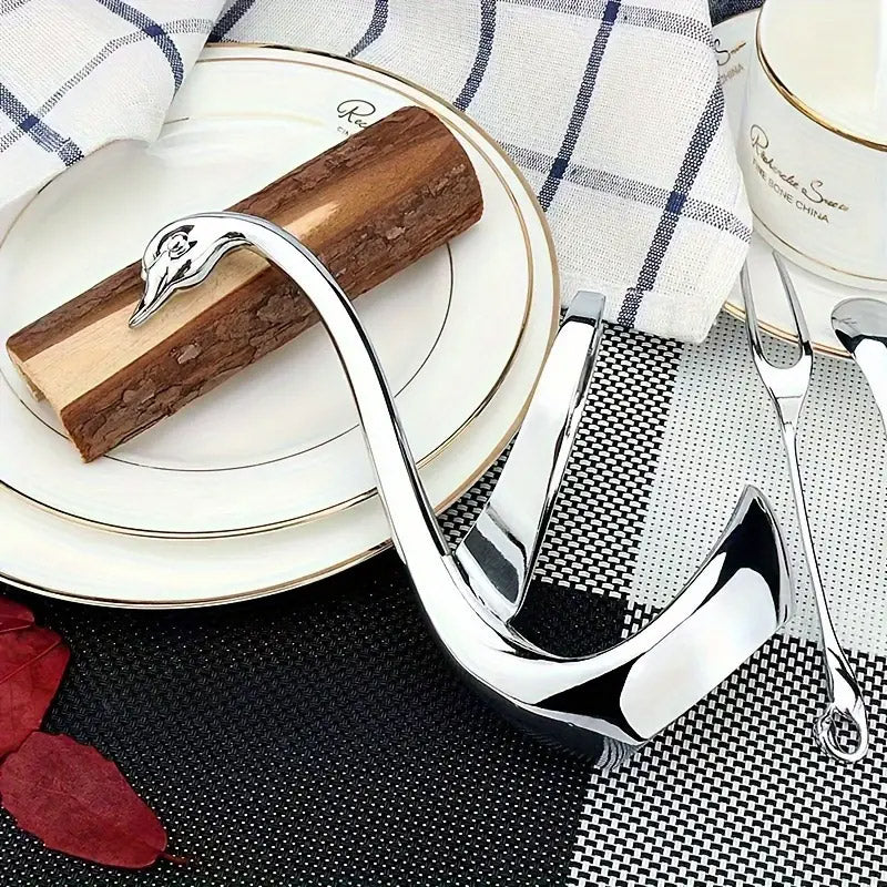 Stainless Steel Swan Cutlery Holder for Fork Spoon Vertical Plate Stand 2 Pack