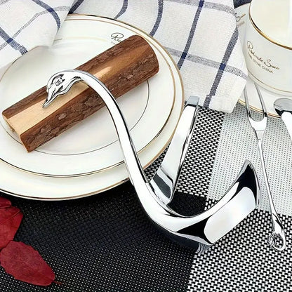 Stainless Steel Swan Cutlery Holder for Fork Spoon Vertical Plate Stand 2 Pack