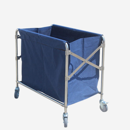 Folding Linen Trolley with Silent Wheels, Dry Wet Sorting