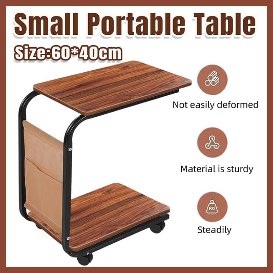 Wooden Metal Frame Coffee Table Side End Tables Laptop Desk Bedside Sofa Table