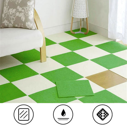 12PCS Self-Adhesive Spliced Carpet Anti Slip Floor Mat Set
