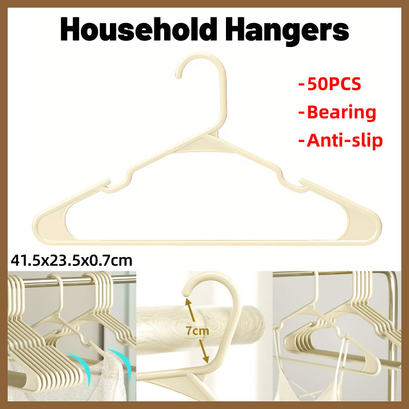 50PCS Non Slip Clothes Rack Home Drying Storage Organizing Clothes Hangers Racks