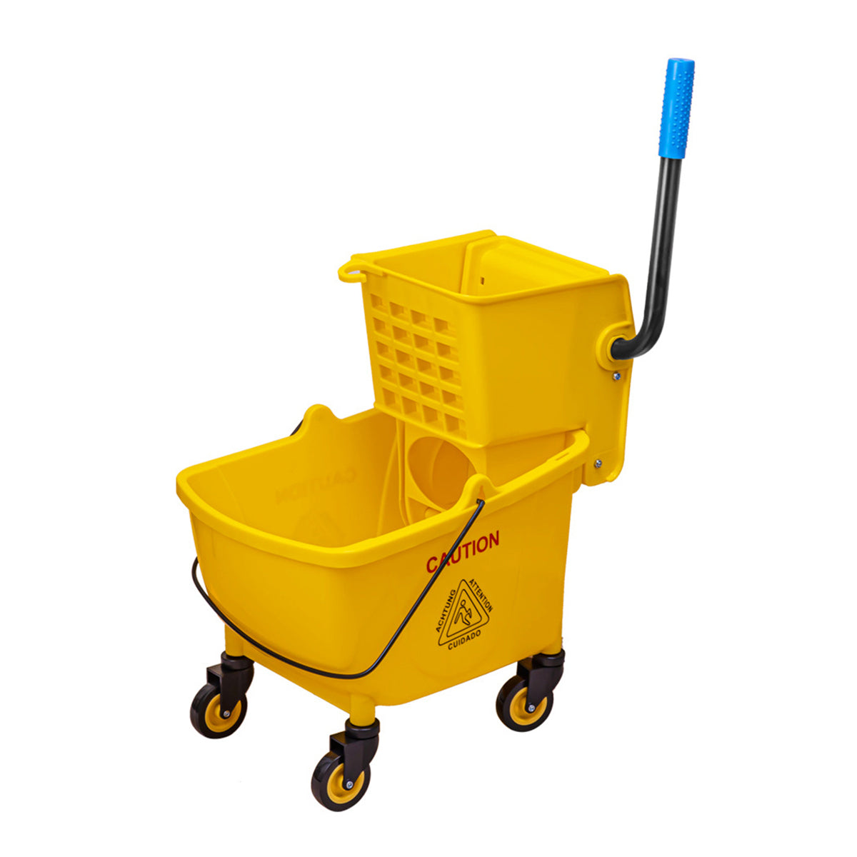 32L Wringer Mop Bucket with Mop Kit for Home Floor Cleaning
