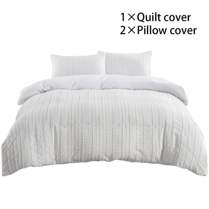 3PCS Bedding Set Quilt Cover with 2 Pillowcases Queen Size