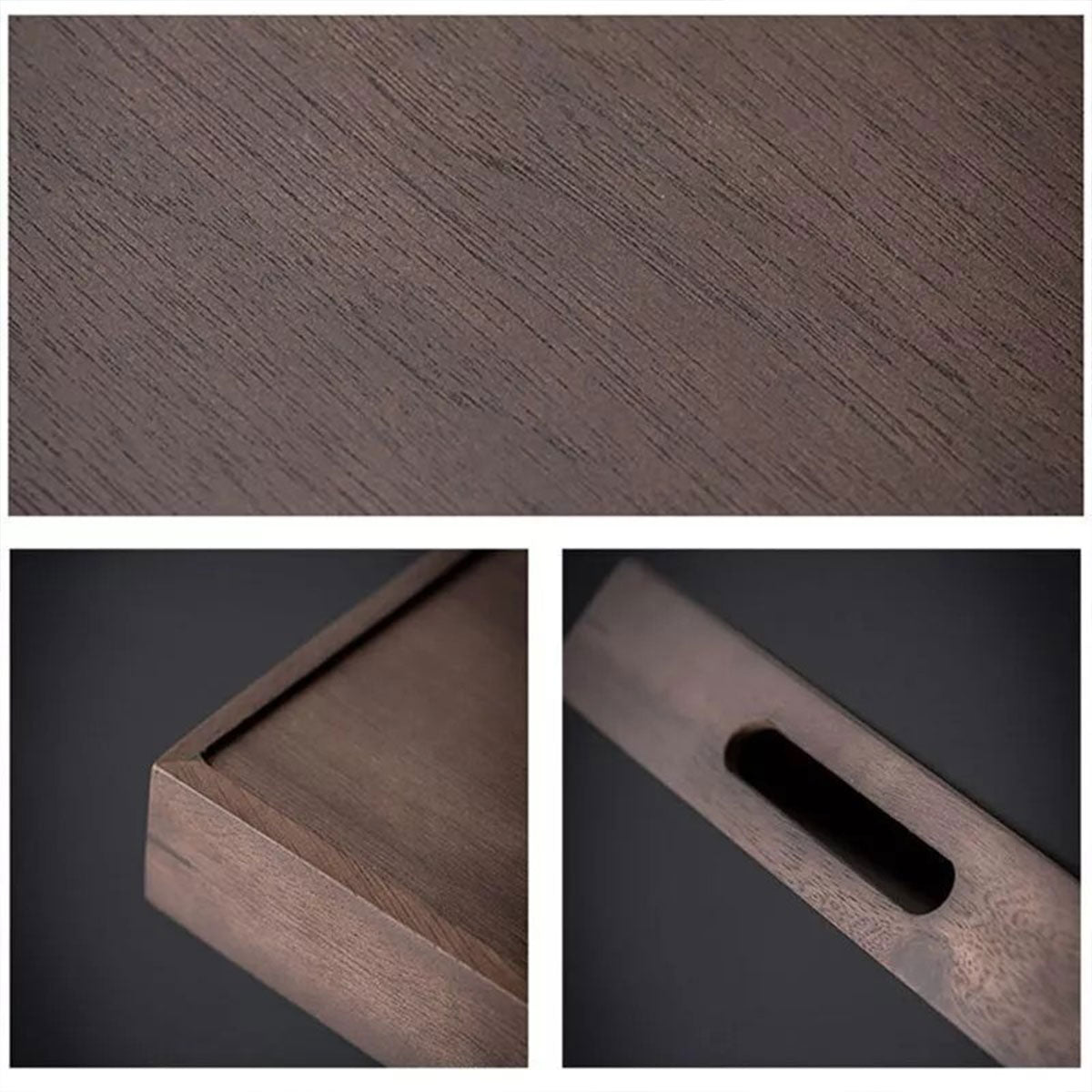 Bamboo Tea Tray Rectangular Walnut Colour Fruit Bread Serving Plate