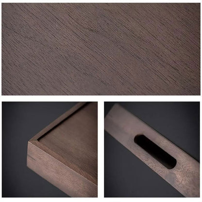 Bamboo Tea Tray Rectangular Walnut Colour Fruit Bread Serving Plate