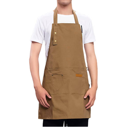 Adjustable Work Apron Neck Strap Waist Tie Kitchen Cooking Bib Apron Men Women
