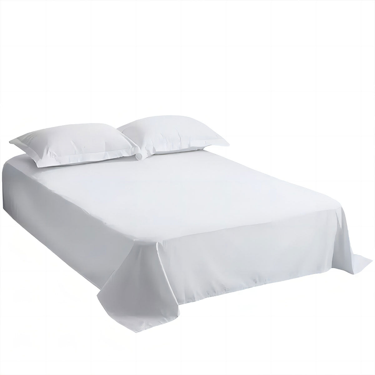 White Cotton Bed Sheet Hotel Quality Satin Weave