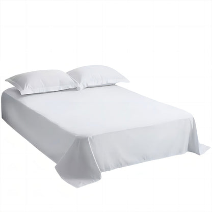 White Cotton Bed Sheet Hotel Quality Satin Weave