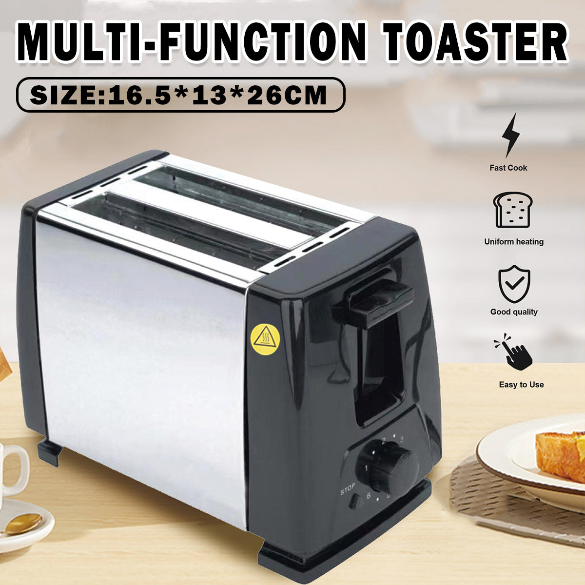 Multifunction Toaster Double Slot Bread Maker Home Kitchen Breakfast Machine