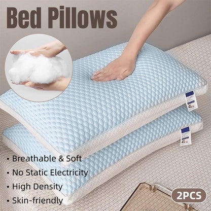 2 Pcs Light Grey Pillows for Hotel Guest Beds – Product View 2