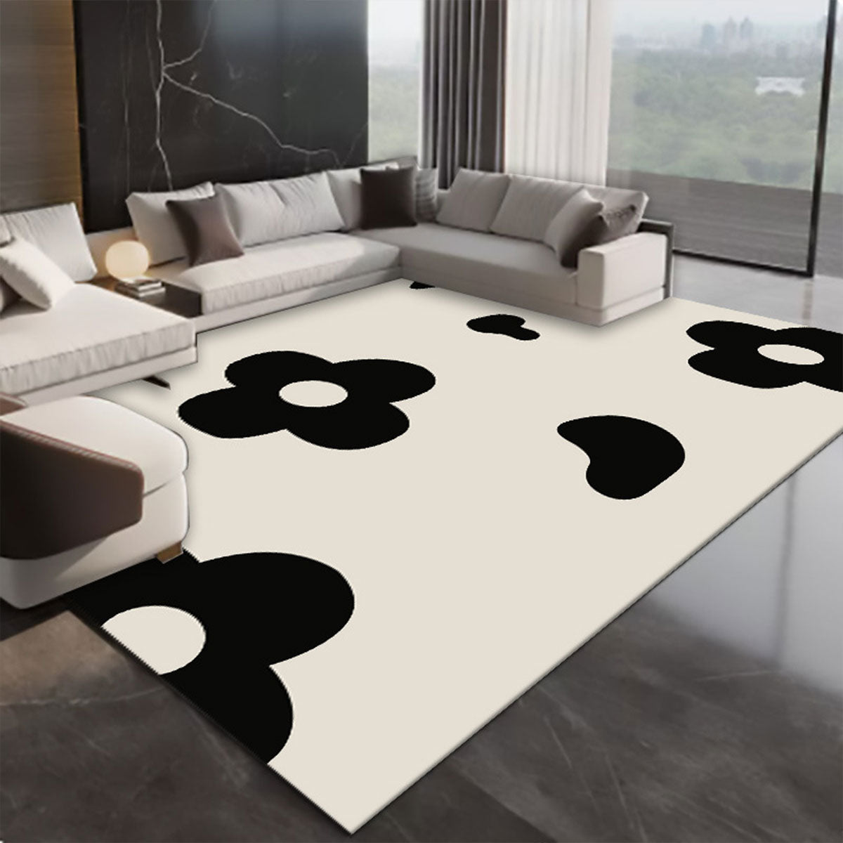 Crystal Velvet Anti Slip Floor Mat Soft Decorative Area Rug
