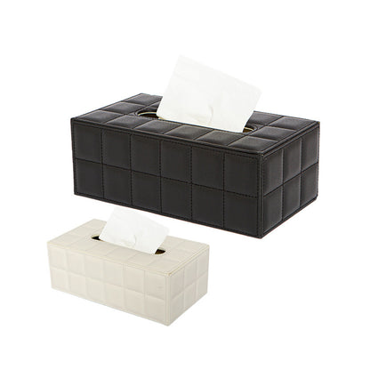Leather Tissue Box Holder Rectangular Tissue Dispenser for Living Room Home AU
