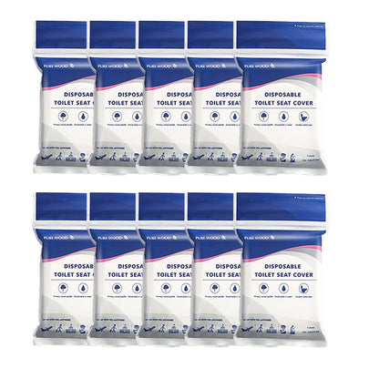 10PCS Disposable Water Soluble Toilet Seat Cover Travel Hygiene Paper Mat AU