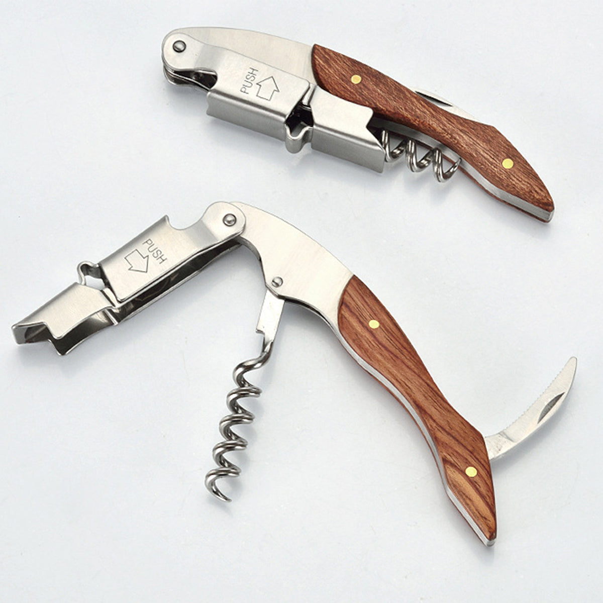 4-in-1 Wine Opener Set Corkscrew Foil Cutter Bottle Stopper Kit