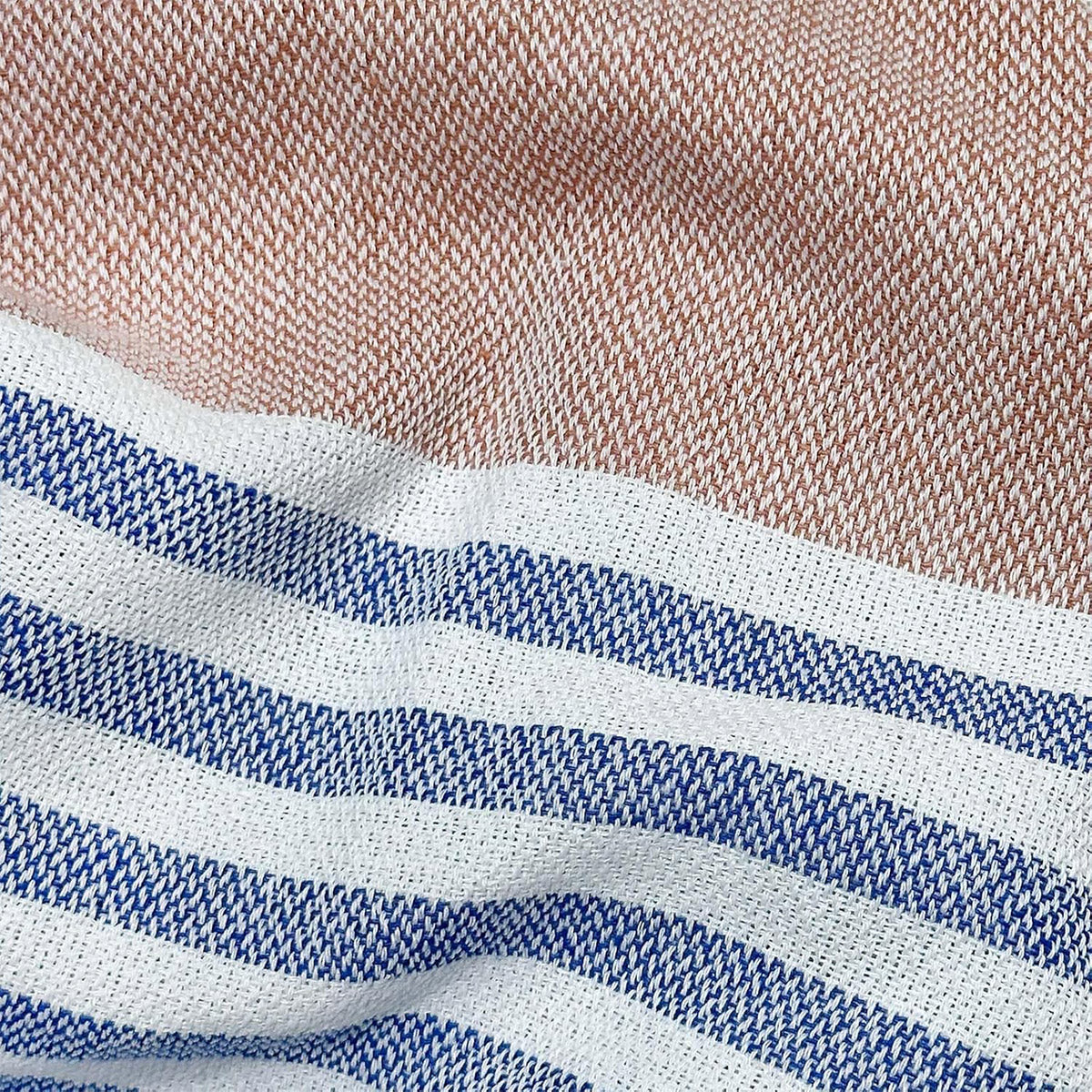 Striped Cotton Bath Towel with Tasselled Edge – Product View 10