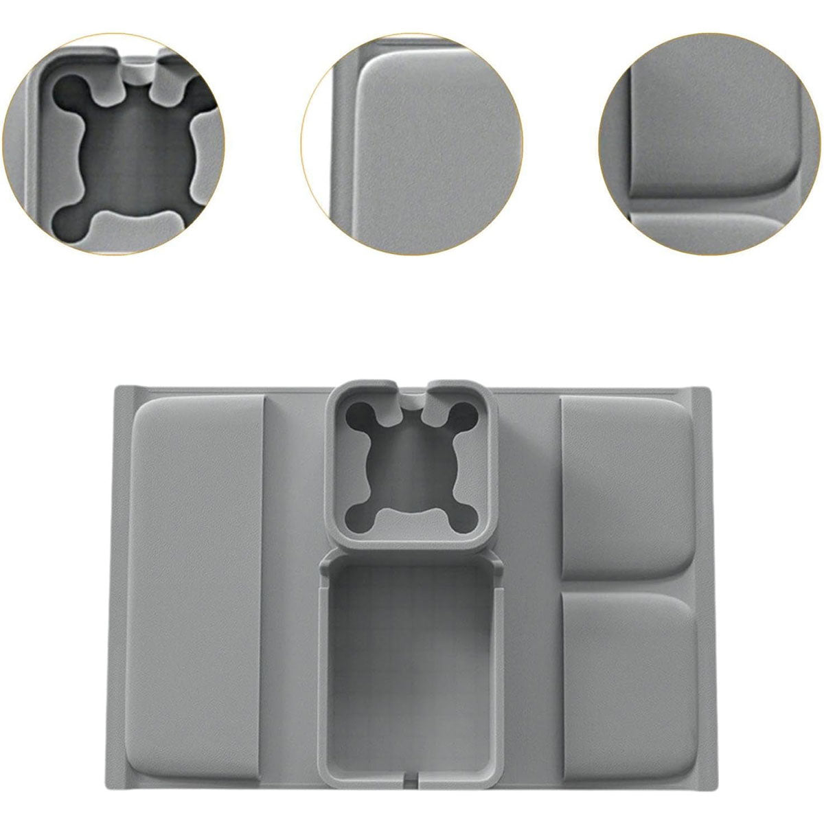 Sofa Armrest Tray Silicone Couch Side Organizer Cup Holder