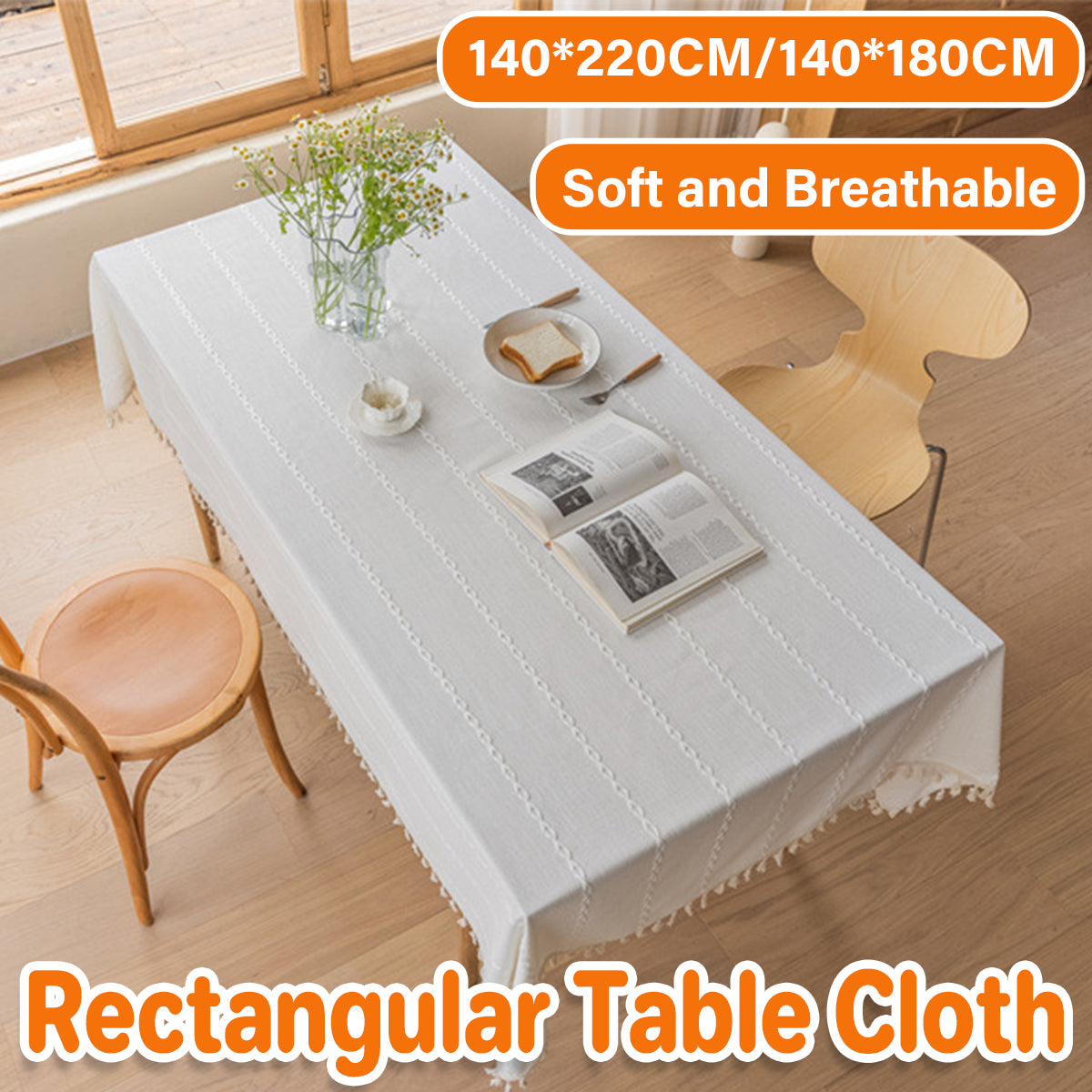 Rectangular Tablecloth Home Dining Table Cover Coffee Table Cloth Waterproof
