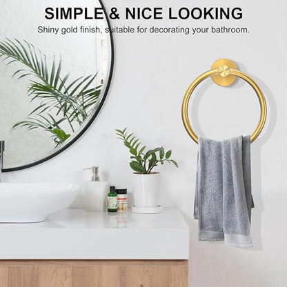 Bathroom Towel Rack Wall Mounted Towel Ring Black Toilet Paper Holder Shelf AU