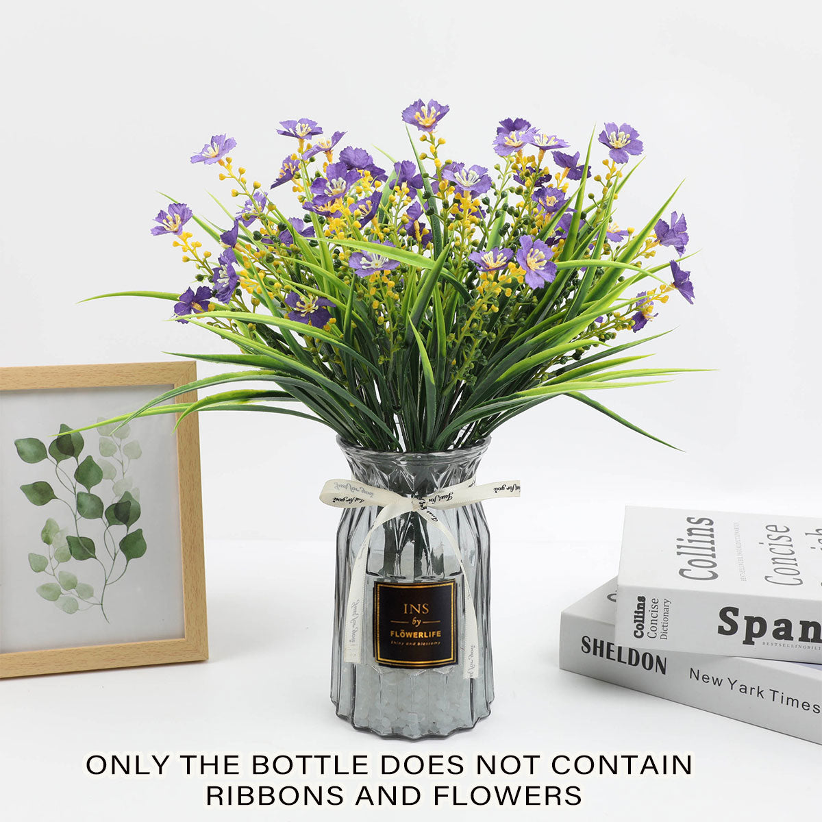 2 Pcs Glass Vase Hydroponic Flower Arrangement Vase for Living Room Decoration