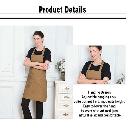 Adjustable Work Apron Neck Strap Waist Tie Kitchen Cooking Bib Apron Men Women