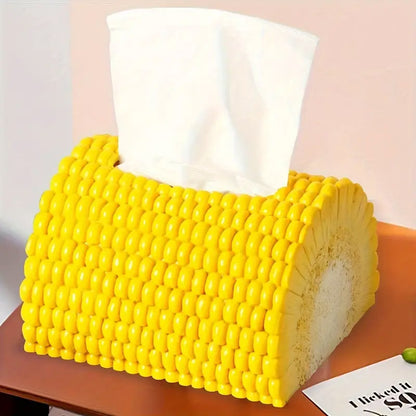Corn Shape Tissue Box Paper Dispenser Decorative Napkin Holder for Home Office