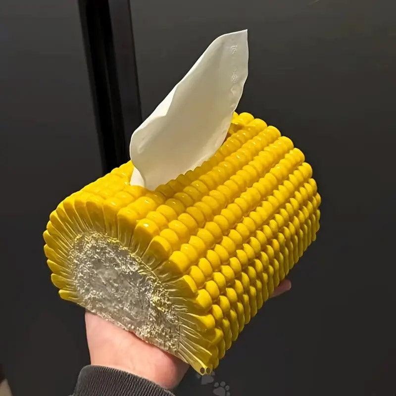 Corn Shape Tissue Box Paper Dispenser Decorative Napkin Holder for Home Office