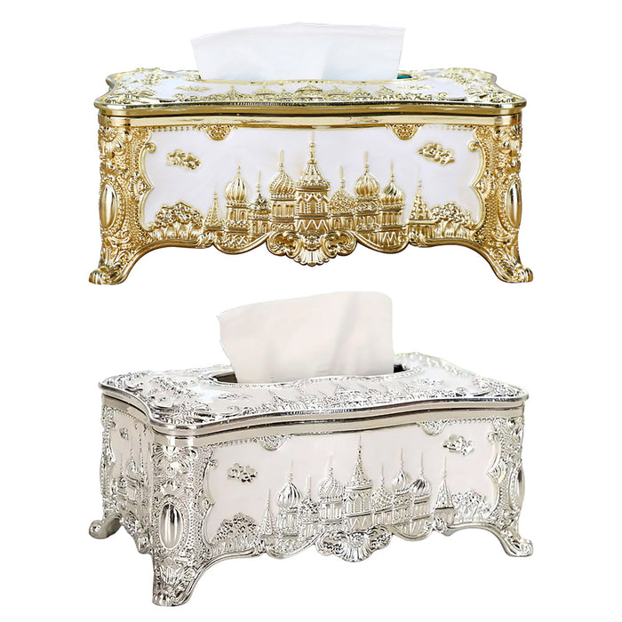Tissue Box with Decorative Plastic Casing