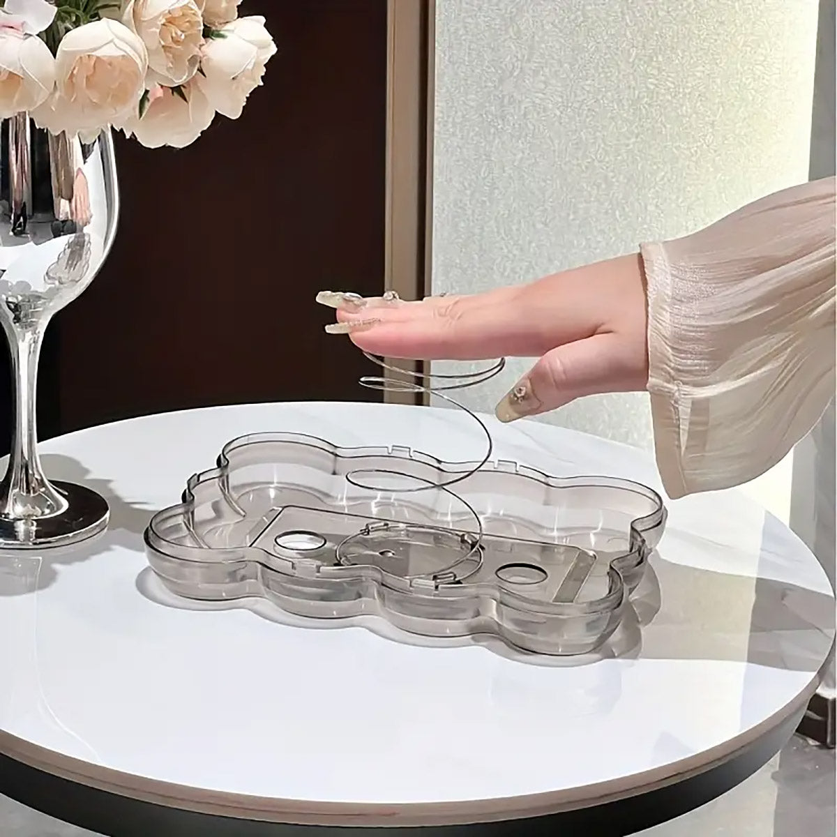 High-end Transparent Tissue Box Living Room Coffee Table Decorative Tissue Box
