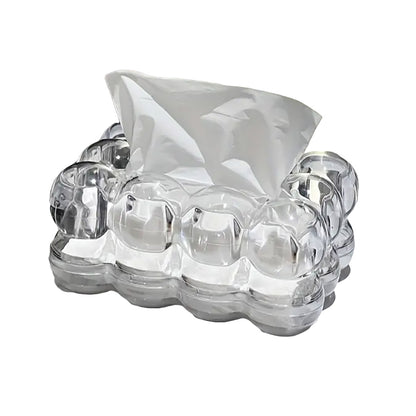 High-end Transparent Tissue Box Living Room Coffee Table Decorative Tissue Box