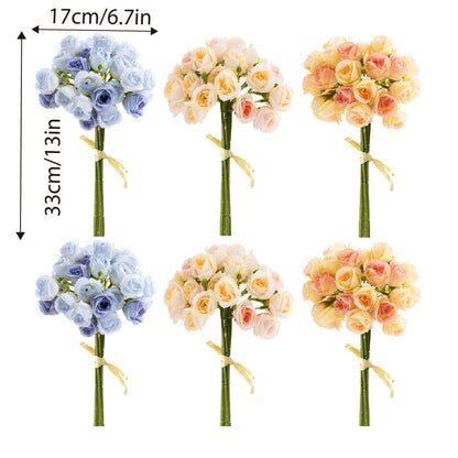 2pcs Artificial Rose Bouquet Valentine's Day Gift Fake Flowers Wedding Decor