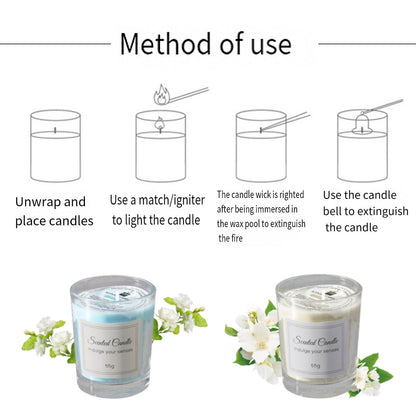 4Pcs Aroma Candles Smokeless Glass Scented Candles Gift Set for Relaxation AU