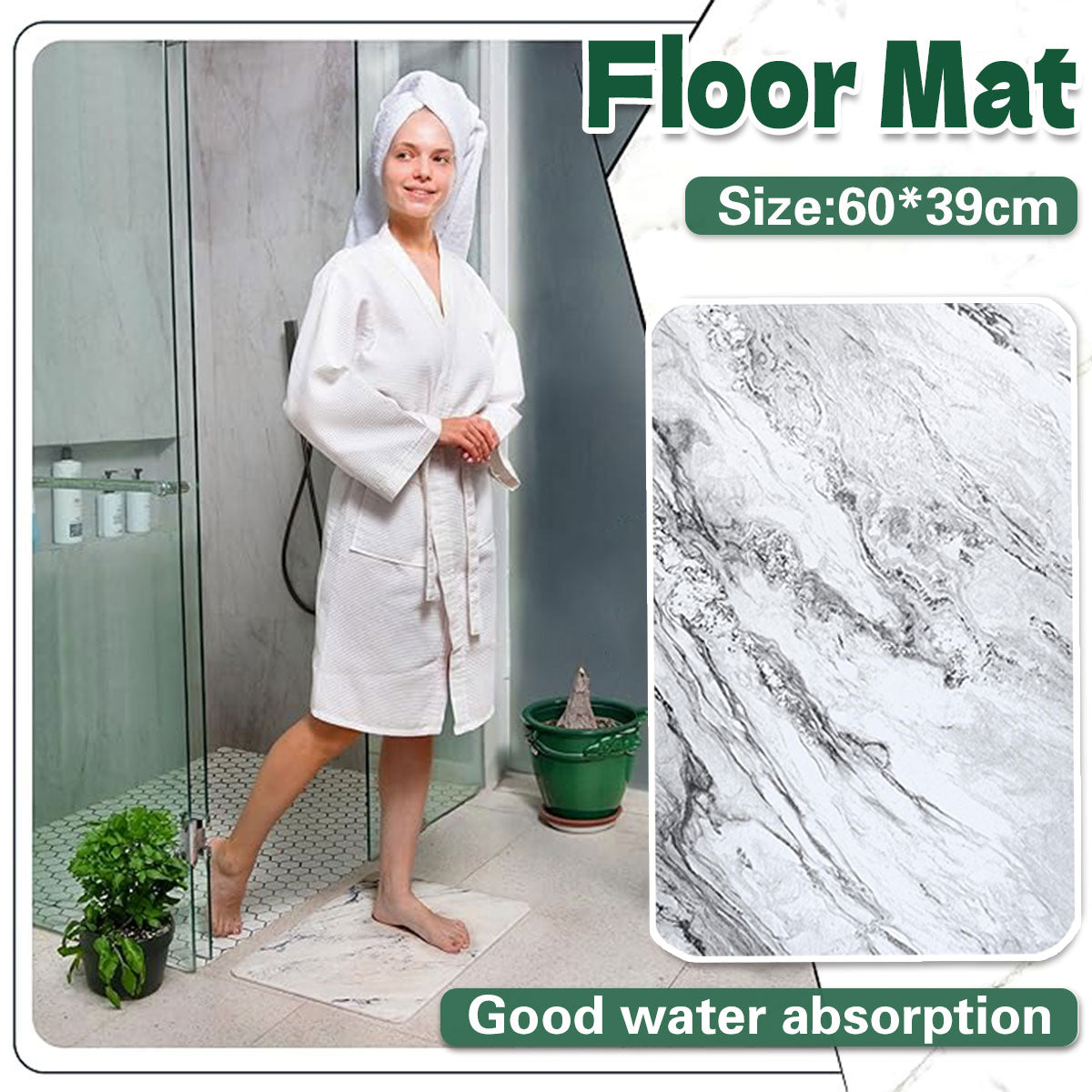 Diatom Mud Water Absorbing Mat Anti-Slip Bathroom Floor