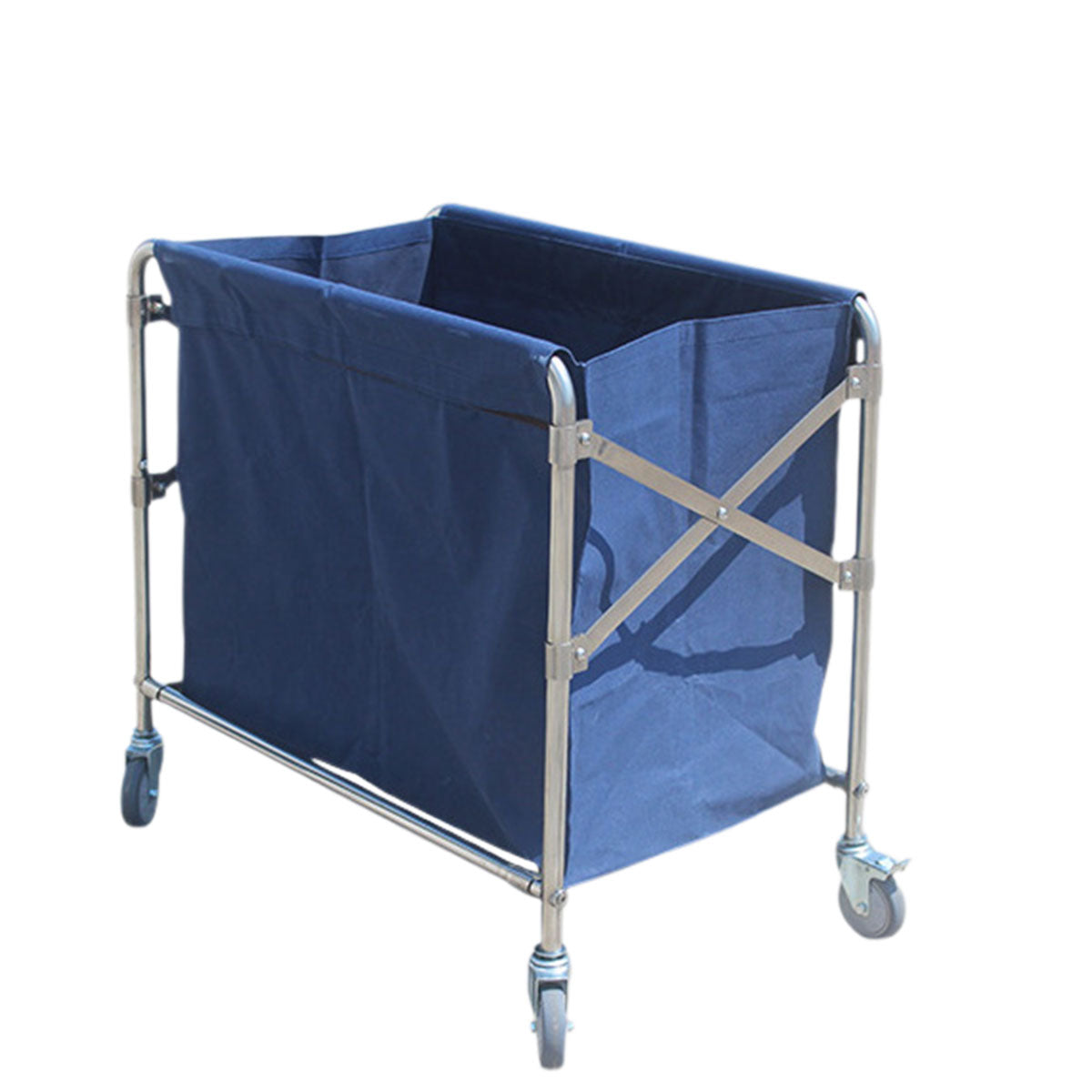 Folding Linen Trolley with Silent Wheels, Dry Wet Sorting