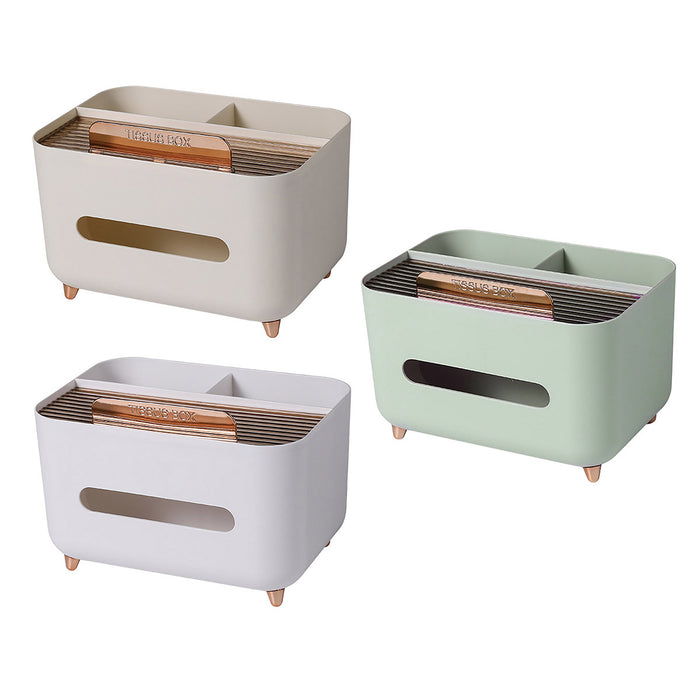 Tissue Box Dispenser with Desktop Storage