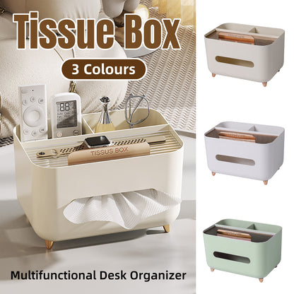 Tissue Box Dispenser Storage Box Napkin Case Remote Control Box Multi-Function