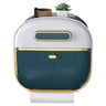 Wall Tissue Box with Top Accessory Storage — Green
