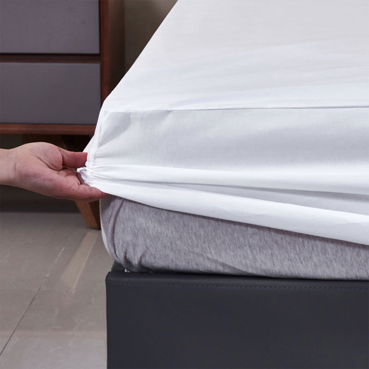 Fitted Mattress Protector Waterproof Bed Cover Sheet