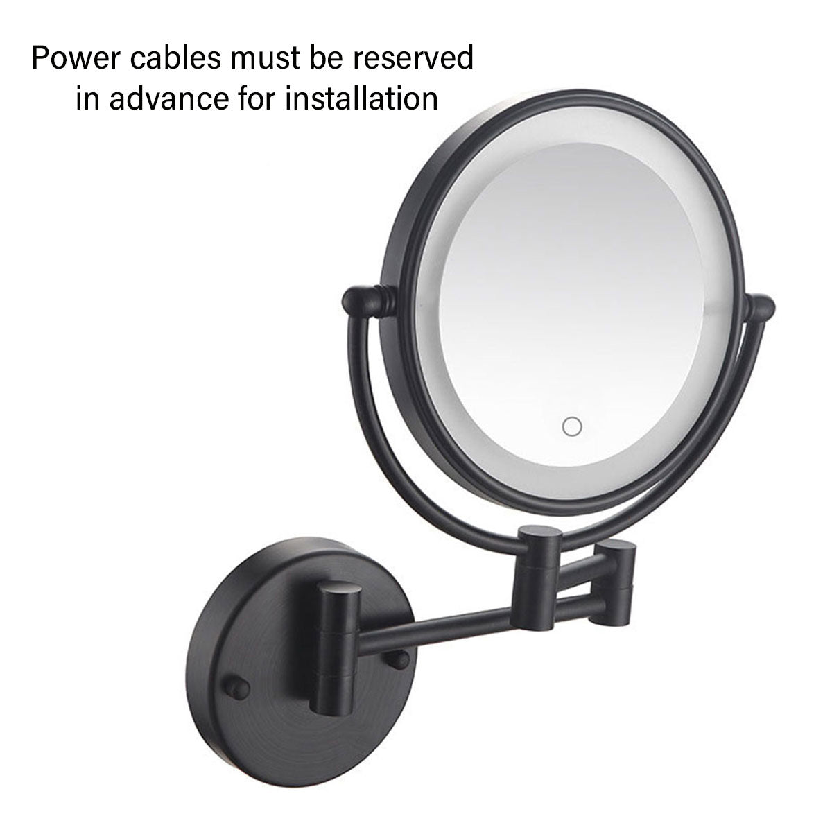 Wall Mounted Makeup Mirror 5x Magnification with LED Light