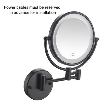 Wall Mounted Makeup Mirror 5x Magnification with LED Light