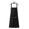 Adjustable Work Apron with Neck and Waist Tie — Black