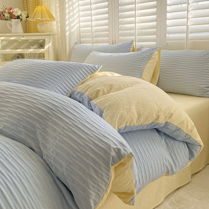 Super Soft Solid Color Duvet Cover with Zipper 180x220 cm